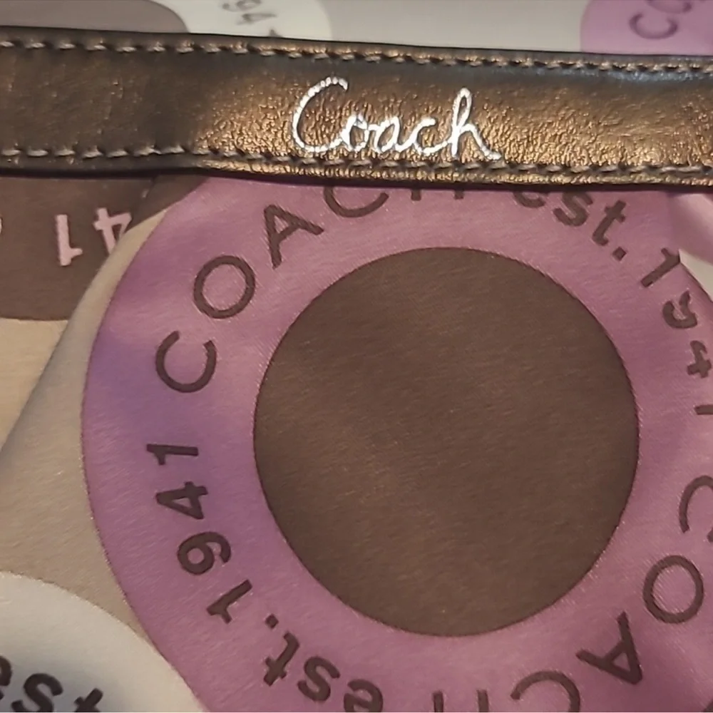 Coach Signature Snaphead F18377 Pink & Purple Multifunction Diaper Bag
